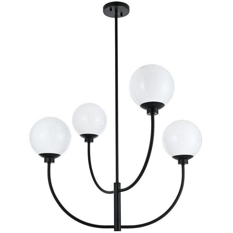 Nyomi 4 Light 30 inch Black Chandelier Ceiling Light