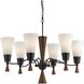Verona 6 Light 29 inch Mahogany Chandelier Ceiling Light