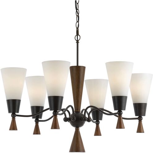 Verona 6 Light 29 inch Mahogany Chandelier Ceiling Light