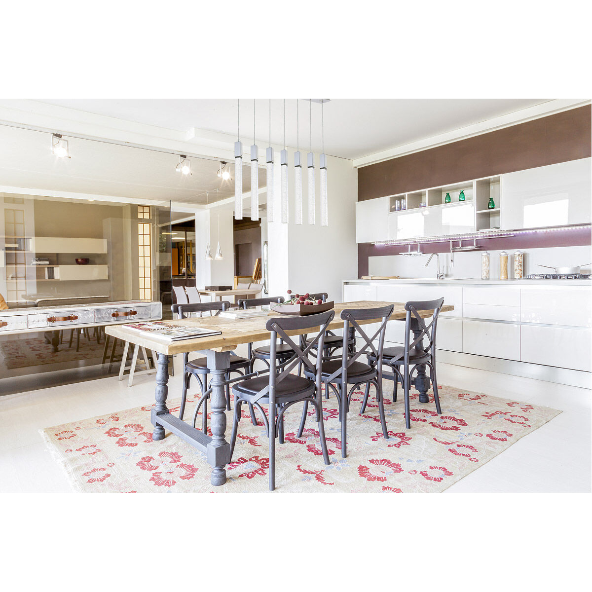 Weston 7 Light 42 inch Chrome Pendant Ceiling Light