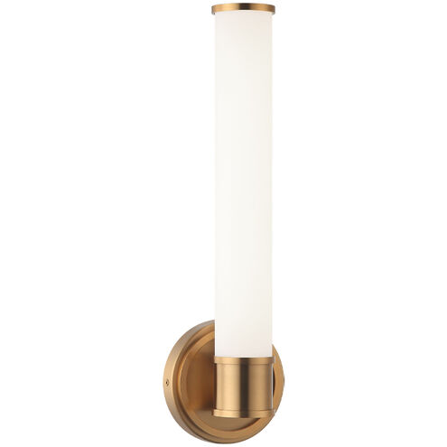 Steveston LED 4.38 inch Aged Gold Brass Bath Vanity Light Wall Light