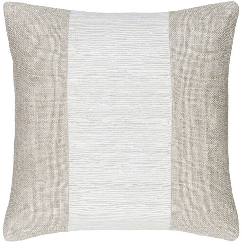 Loomed Luxe 18 X 18 inch Off-White / Light Silver / Ash / Metallic - Silver / Slate Accent Pillow