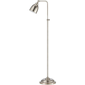 Pharmacy 46 inch 60 watt Brushed Steel Floor Lamp Portable Light, Adjustable Pole