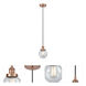 Edison Beacon 1 Light 6 inch Antique Copper Mini Pendant Ceiling Light