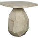 Polyhedron 32.5 X 31 inch White Marble Side Table