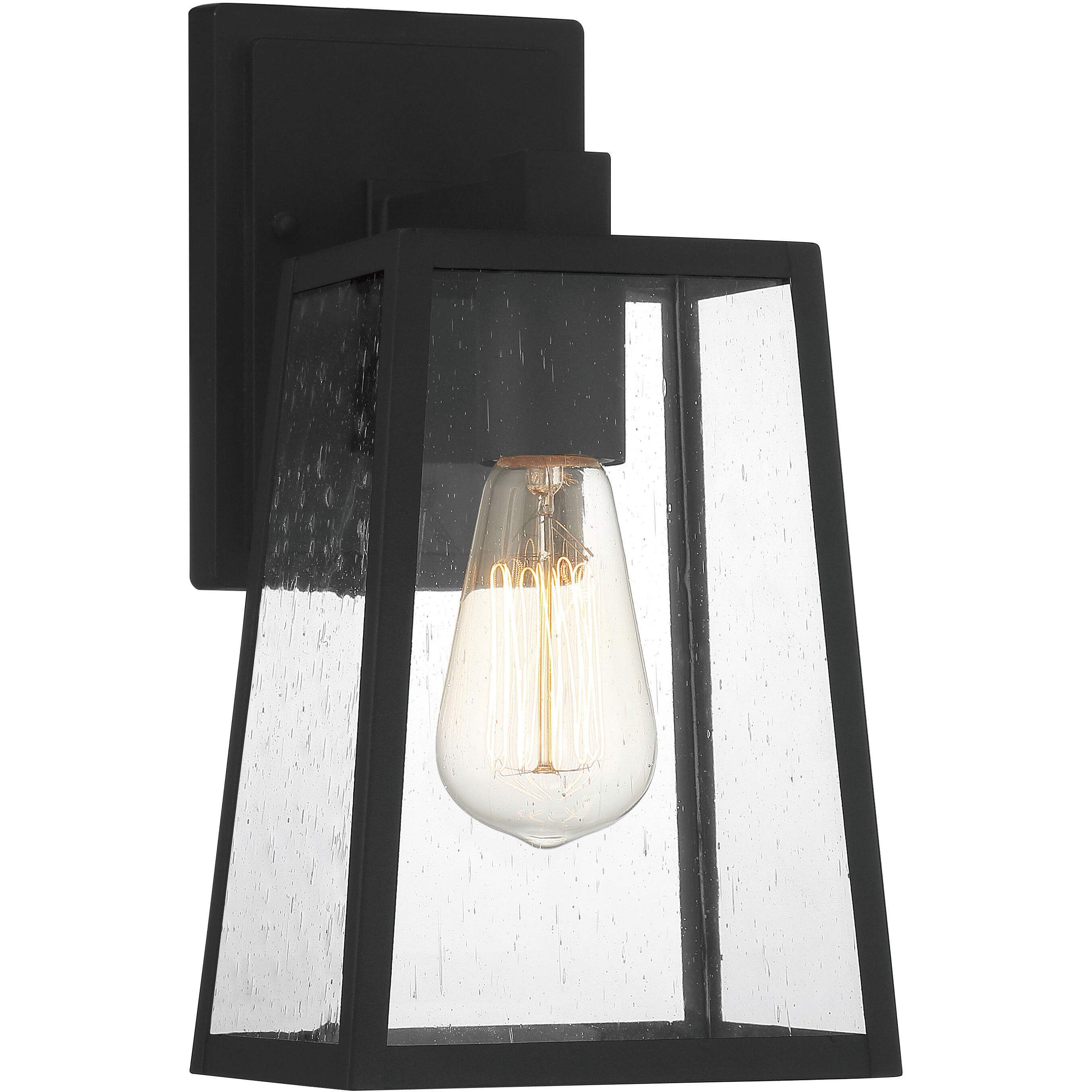 Dunn 1 Light 12 inch Textured Matte Black Outdoor Wall Mount, Medium