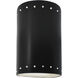Ambiance Cylinder LED 5.75 inch Carbon Matte Black ADA Wall Sconce Wall Light, Small