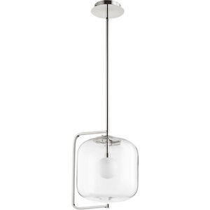 Isotope 1 Light 12 inch Polished Nickel Pendant Ceiling Light