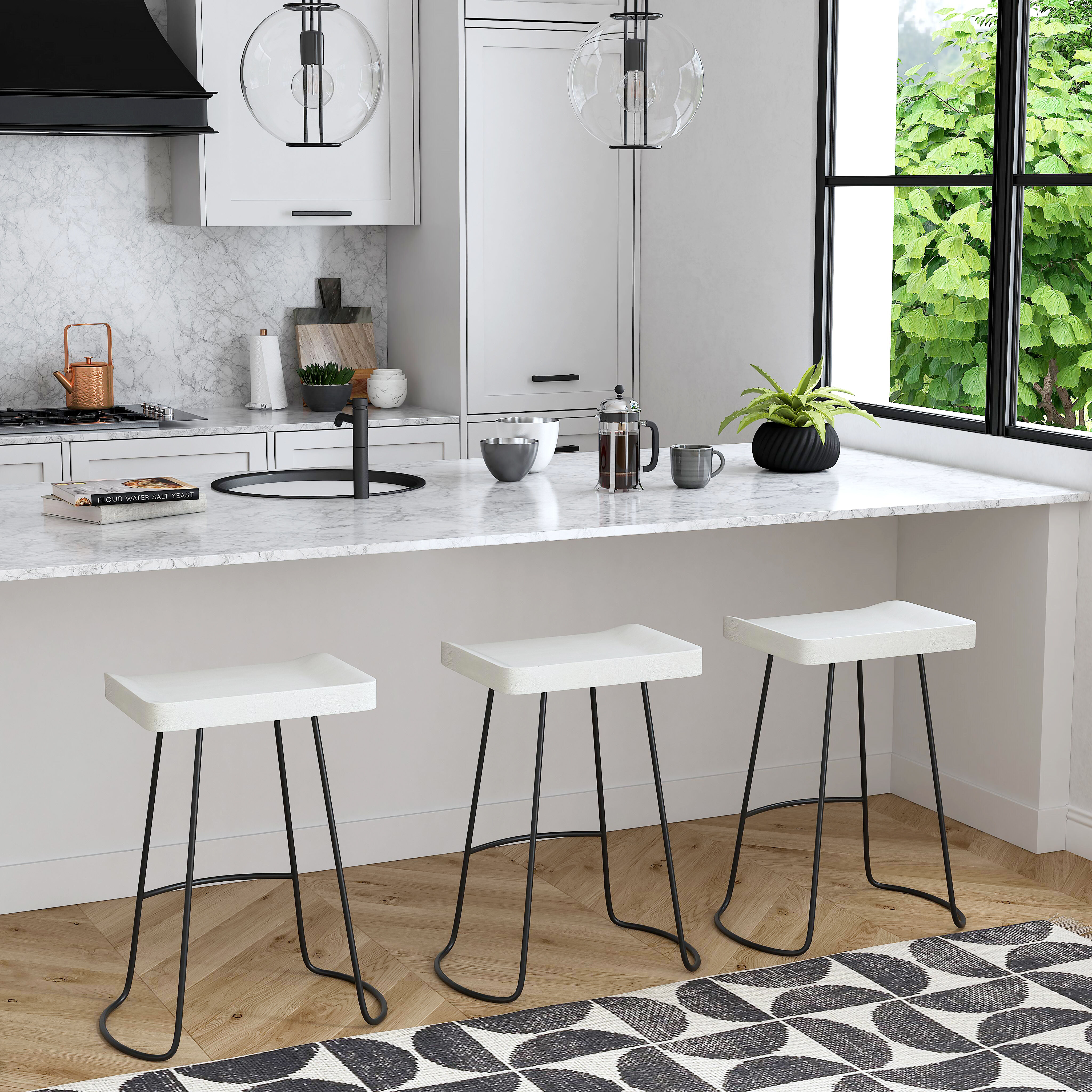 Alton Backless 24 inch Artifacts Barstool