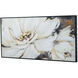Blooming Floral Black/Cream/Gray Hand-Painted Wall Art