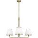 Esther 3 Light 26.5 inch Time Worn Brass Chandelier Ceiling Light