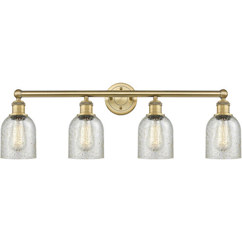 Caledonia 4 Light 32 inch Brushed Brass and Mica Bath Vanity Light Wall Light