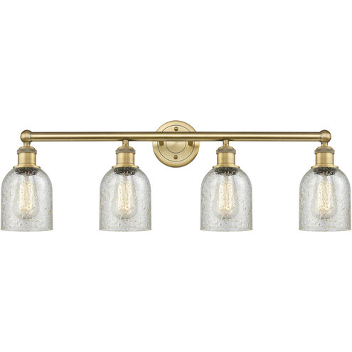 Caledonia 4 Light 32 inch Brushed Brass Bath Vanity Light Wall Light in Mica