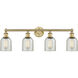 Caledonia 4 Light 32 inch Brushed Brass and Mica Bath Vanity Light Wall Light
