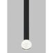 Sean Lavin Guyed LED Nightshade Black Pendant Ceiling Light, Integrated LED