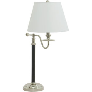 Bennington 29 inch 150 watt Black with Polished Nickel Table Lamp Portable Light in Black and Polished Nickel