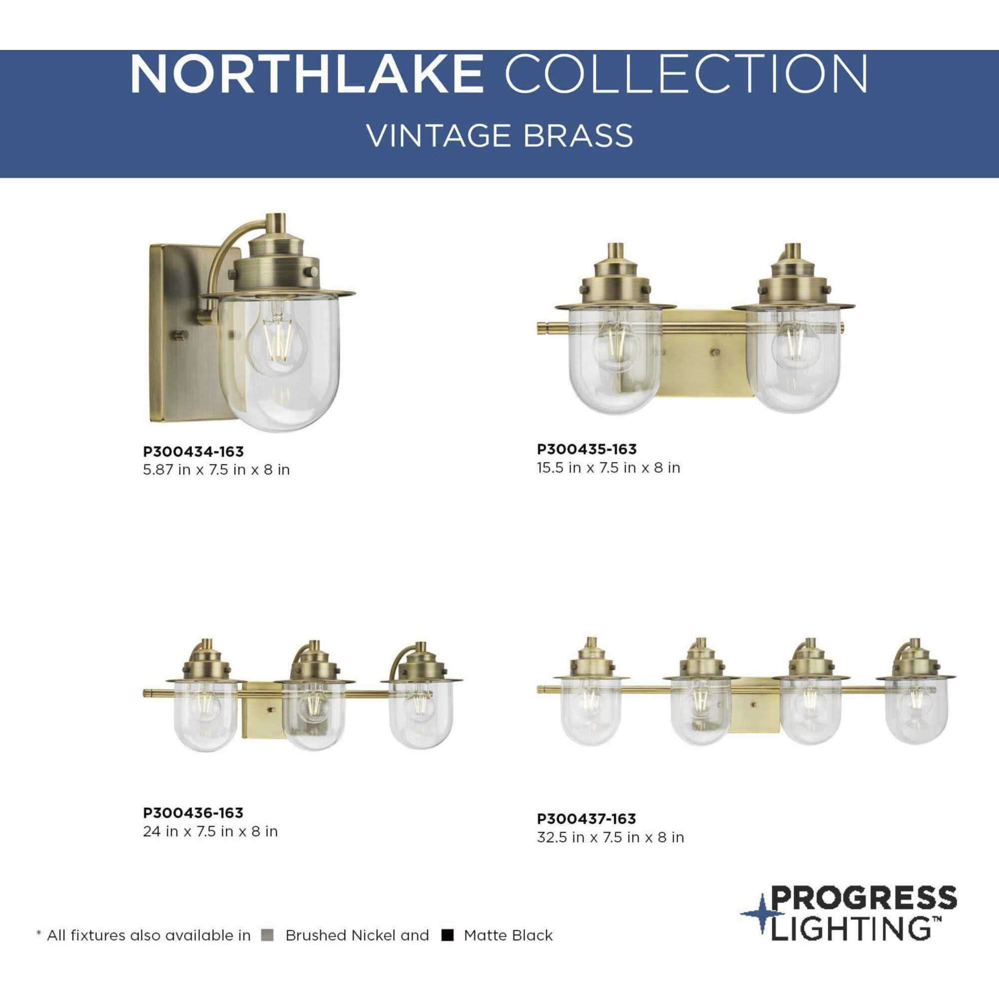 Northlake 3 Light 24 inch Vintage Brass Bath Light Wall Light