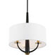 Patchwork 3 Light 18 inch Black with Satin Brass Pendant Ceiling Light in Black/Satin Brass