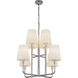 Alora Mood Plisse 8 Light 30 inch Chrome/Opal Matte Glass Chandelier Ceiling Light