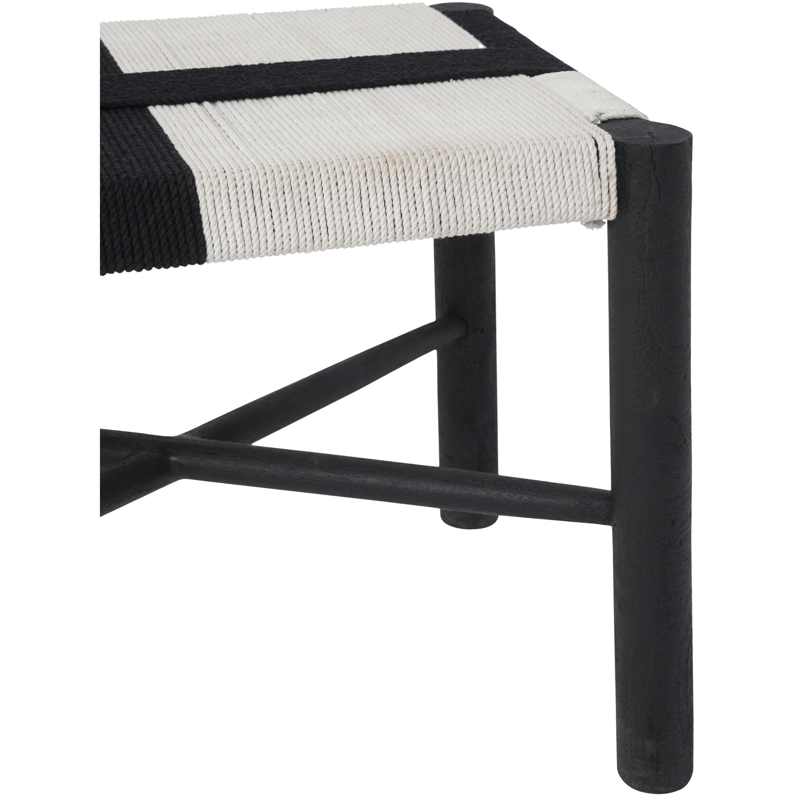 Plex 16 inch Black and Black & White Stool