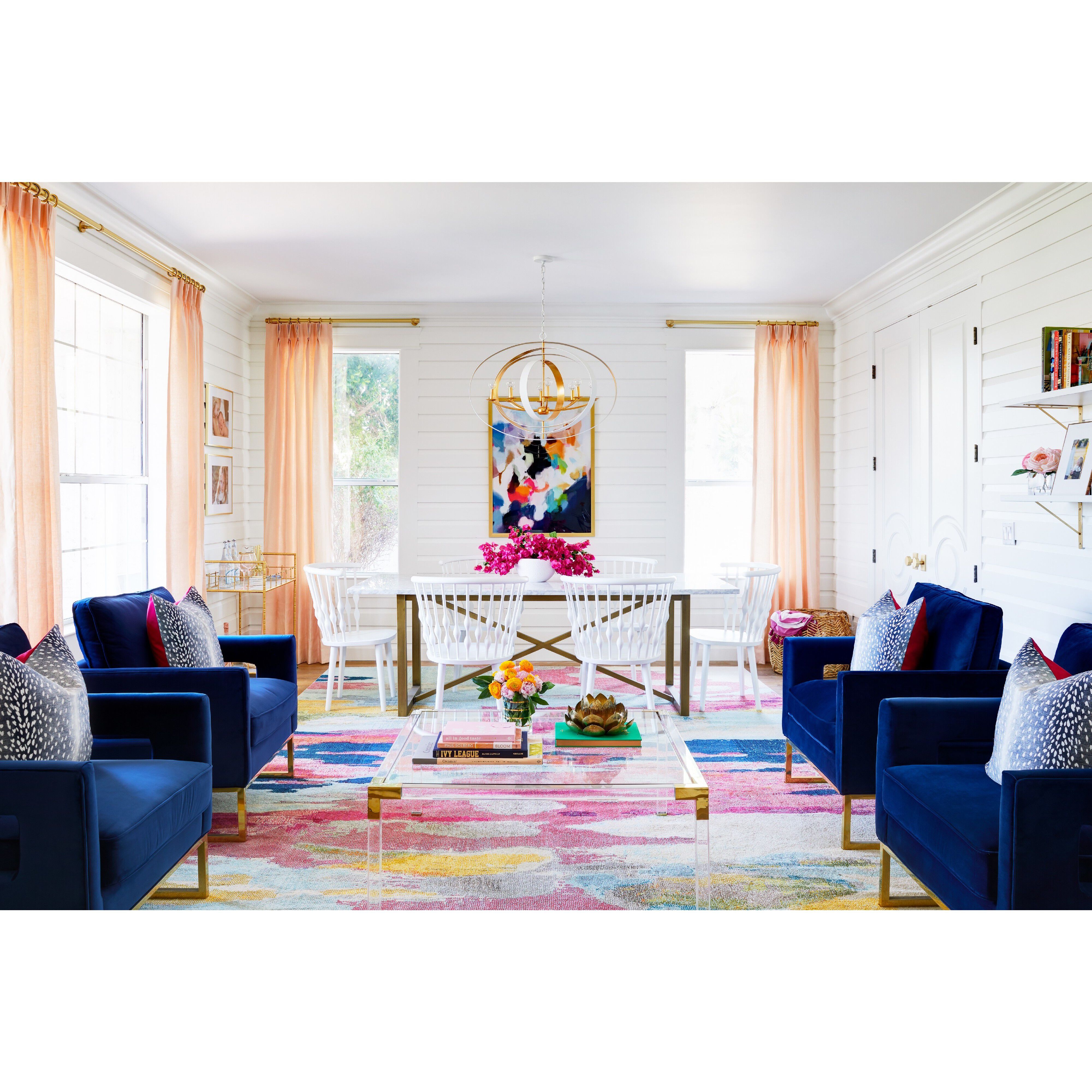 Luna 8 Light 36 inch Matte White and Antique Gold Chandelier Ceiling Light