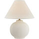 Schubert 23 inch 15 watt Patina Brass and Ceramic Sugar Cookie Table Lamp Portable Light