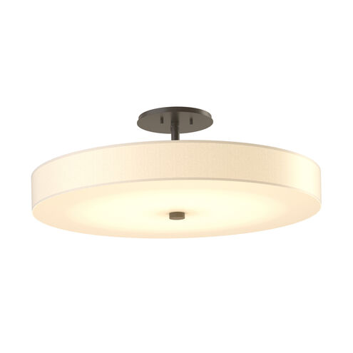Disq LED 23 inch Dark Smoke Semi-Flush Ceiling Light, Large