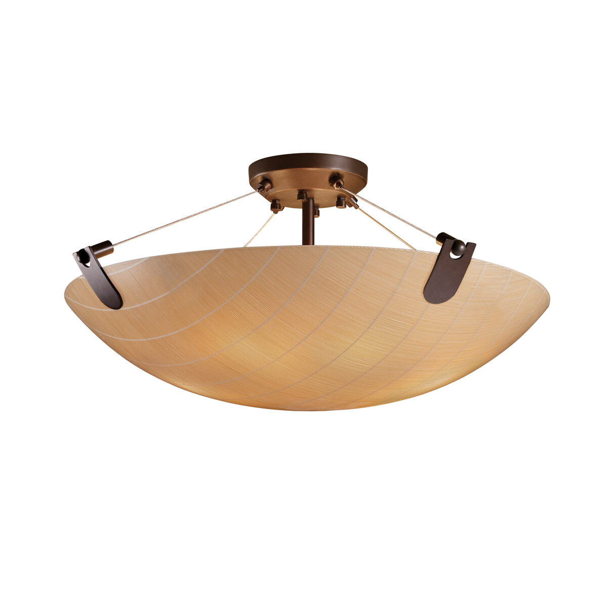 3form LED 27 inch Brushed Nickel Semi-Flush Ceiling Light in 5000 Lm LED, Take