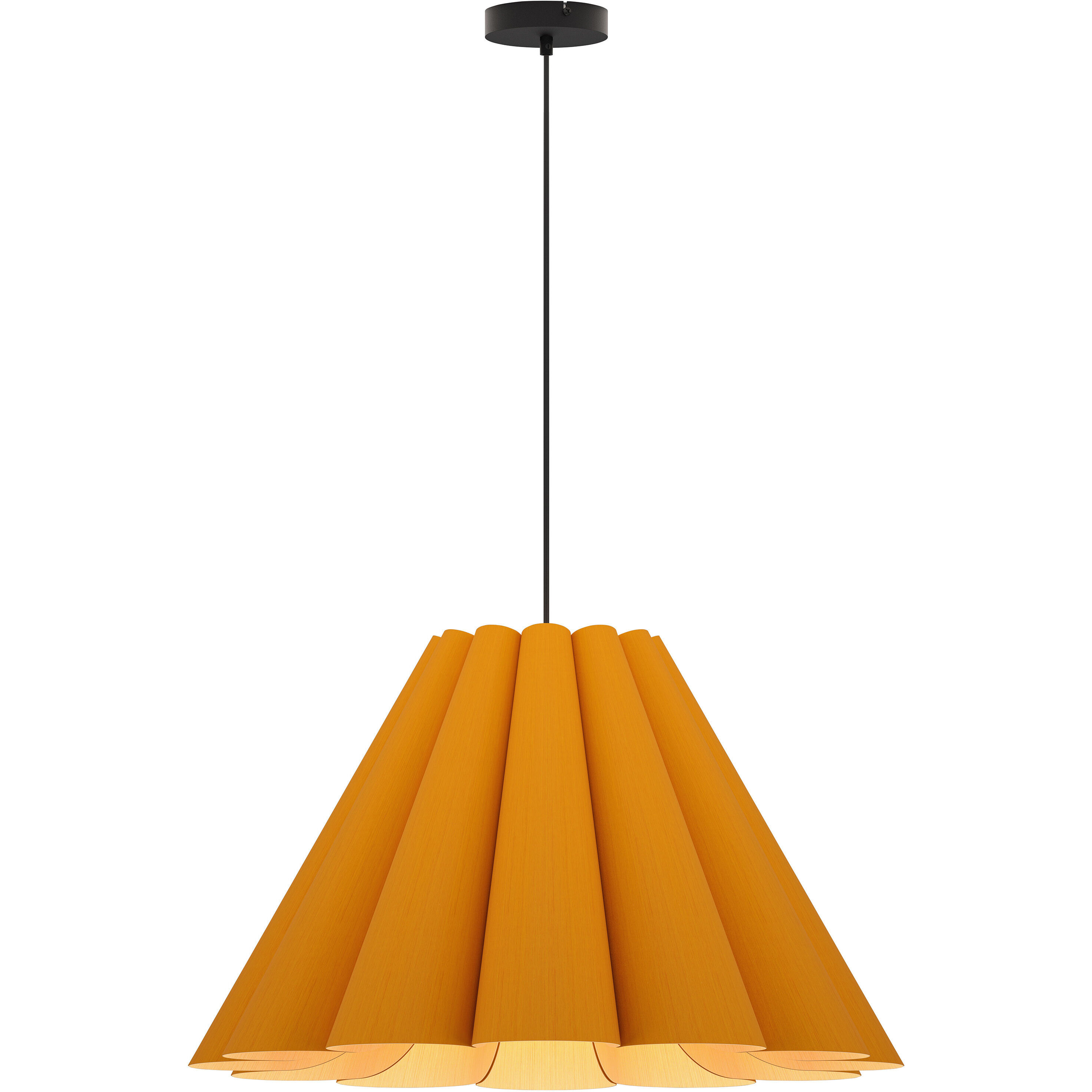 Lora 1 Light 27.5 inch Black Pendant Ceiling Light in Ocher/Ash, 28 in, WEP Collection