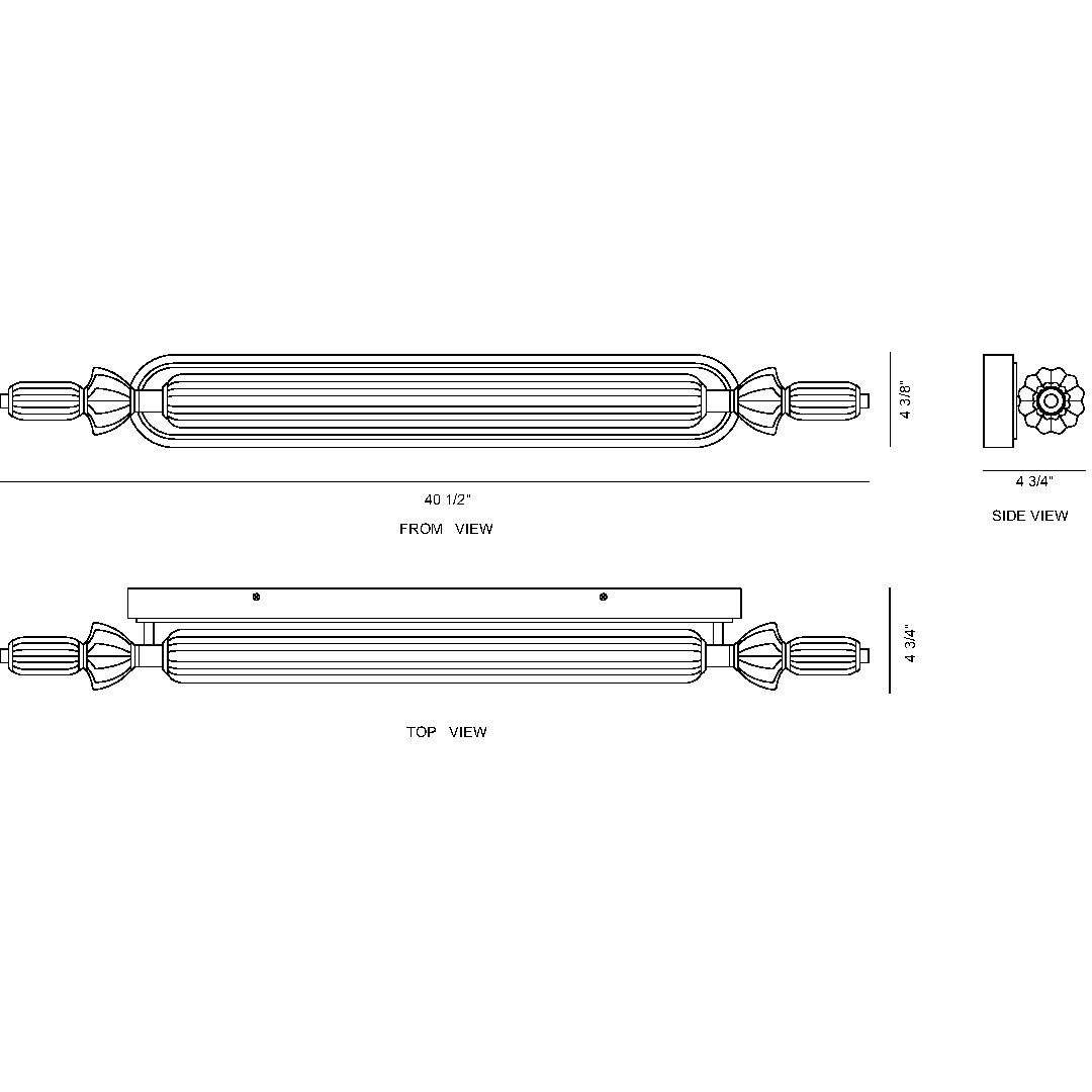Lansdowne 1 Light 39 inch Polished Nickel Vanity Light Wall Light