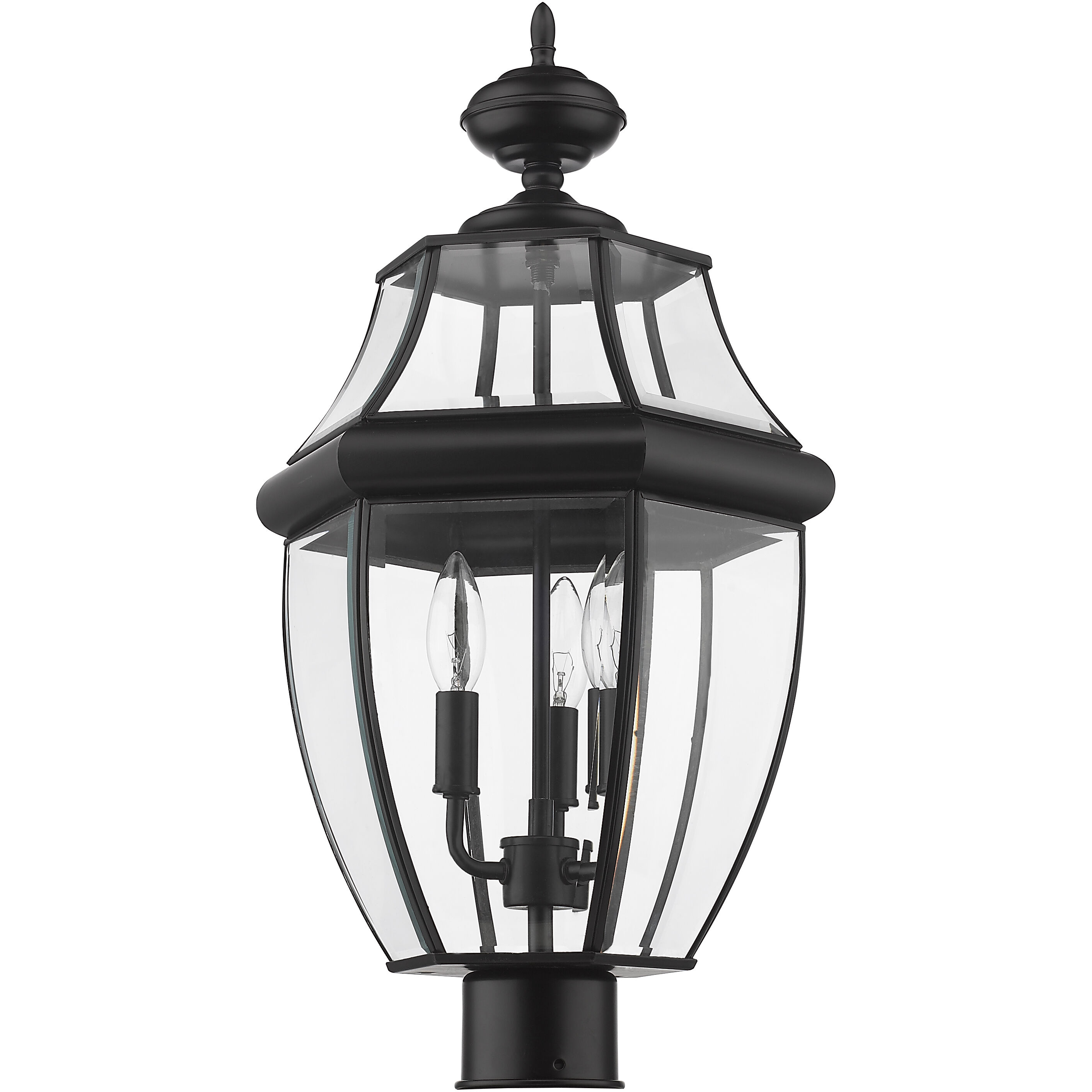 Westover 3 Light 20.25 inch Black Outdoor Post Mount Fixture