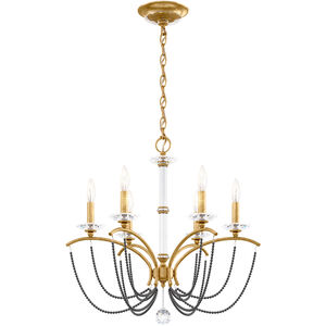Priscilla 6 Light Heirloom Gold Chandelier Ceiling Light in Dark Grey Pearl, Adjustable Height