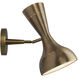 Pisa 2 Light 6 inch Antique Brass Hood Interior is White Wall Sconce Wall Light