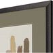 Abstract Collection Modern Rubbed Matte Espresso Wood With Honeycomb Embossing Framed Art