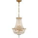 Roslyn 5 Light 12 inch Aged Brass Mini Chandelier Ceiling Light