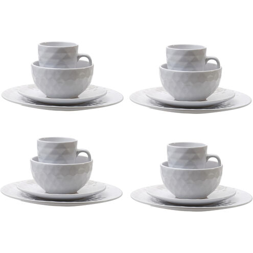 Anita Gloss White Dinnerware, Set of 16