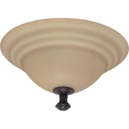 Mericana 2 Light 16 inch Old Bronze and Amber Flush Mount Ceiling Light