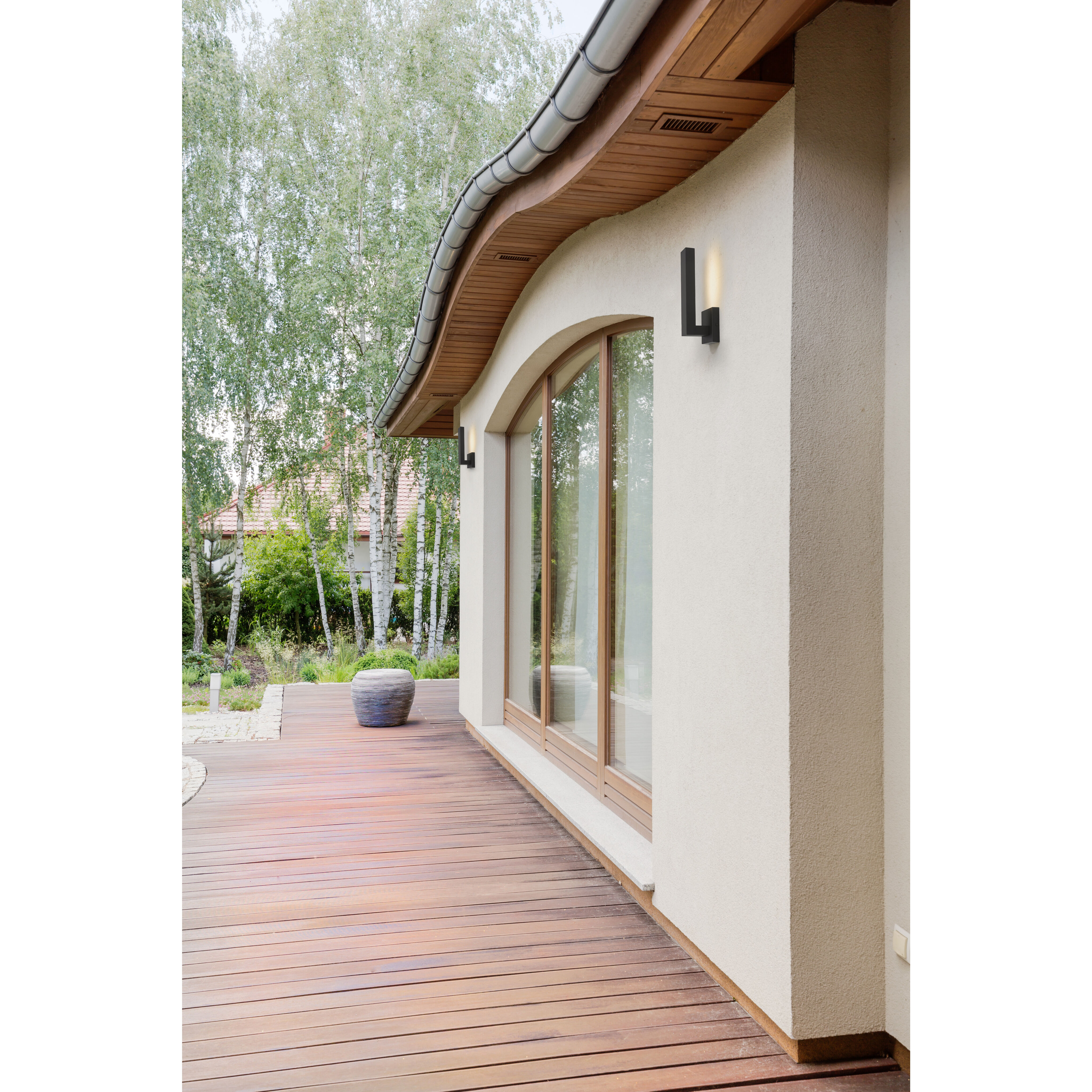 Edge LED 12 inch Black Outdoor Wall Light