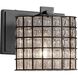 Wire Glass 7 inch Brushed Nickel ADA Wall Sconce Wall Light in Swirl with Clear Bubbles, Incandescent, Era