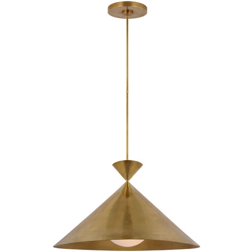Paloma Contreras Orsay LED 30 inch Hand-Rubbed Antique Brass Pendant Ceiling Light, Grande