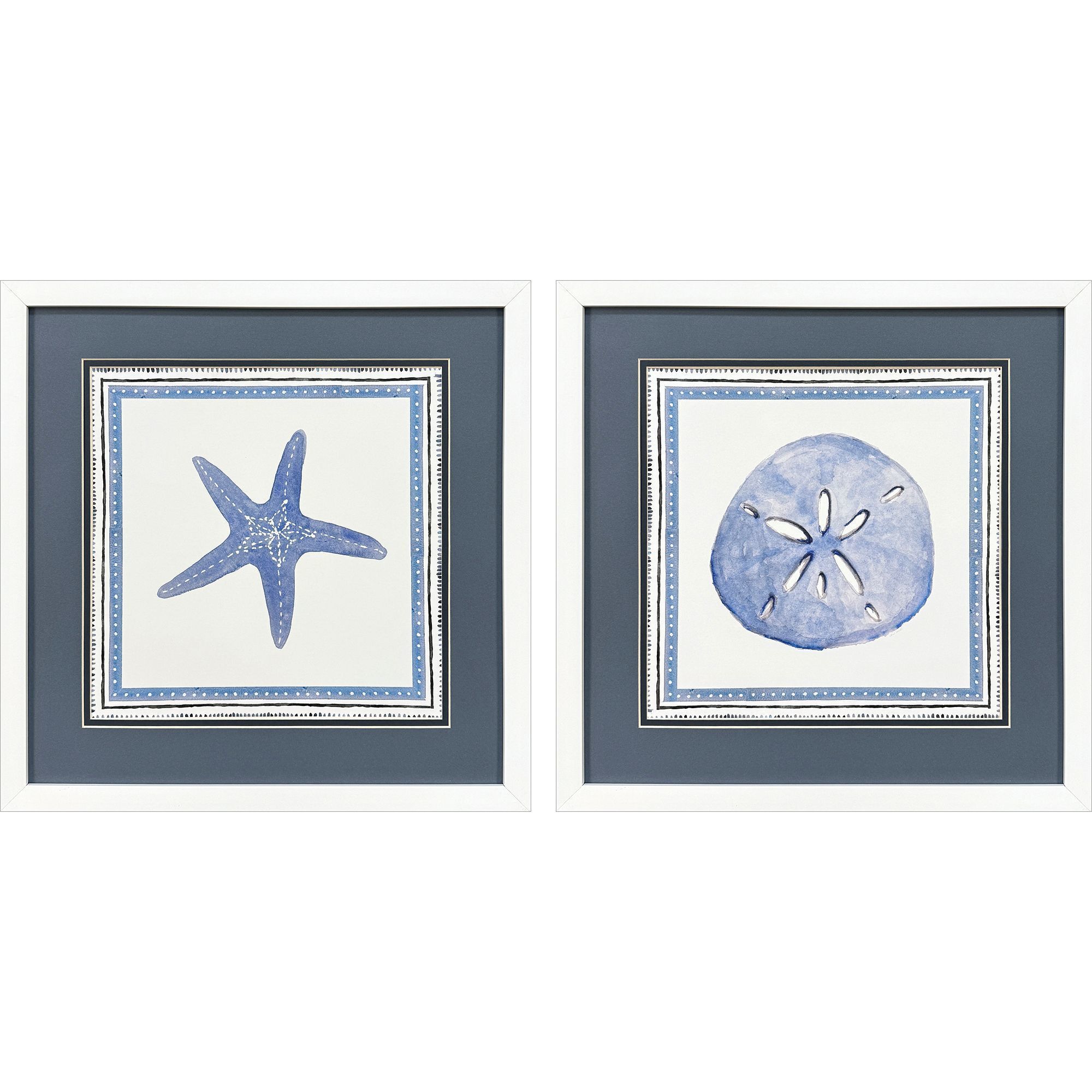 Seaside Blues Blue Framed Art, Propac