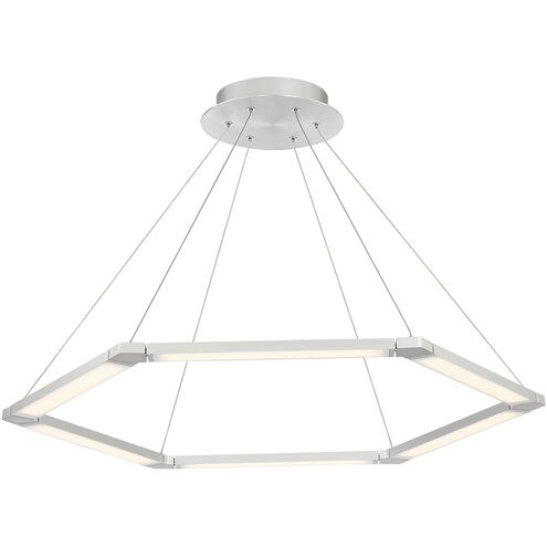 Lune LED 32 inch Aluminum Pendant Ceiling Light in Brushed Aluminum, dweLED