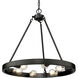 Castile 24 inch 60.00 watt Matte Black Chandelier Ceiling Light