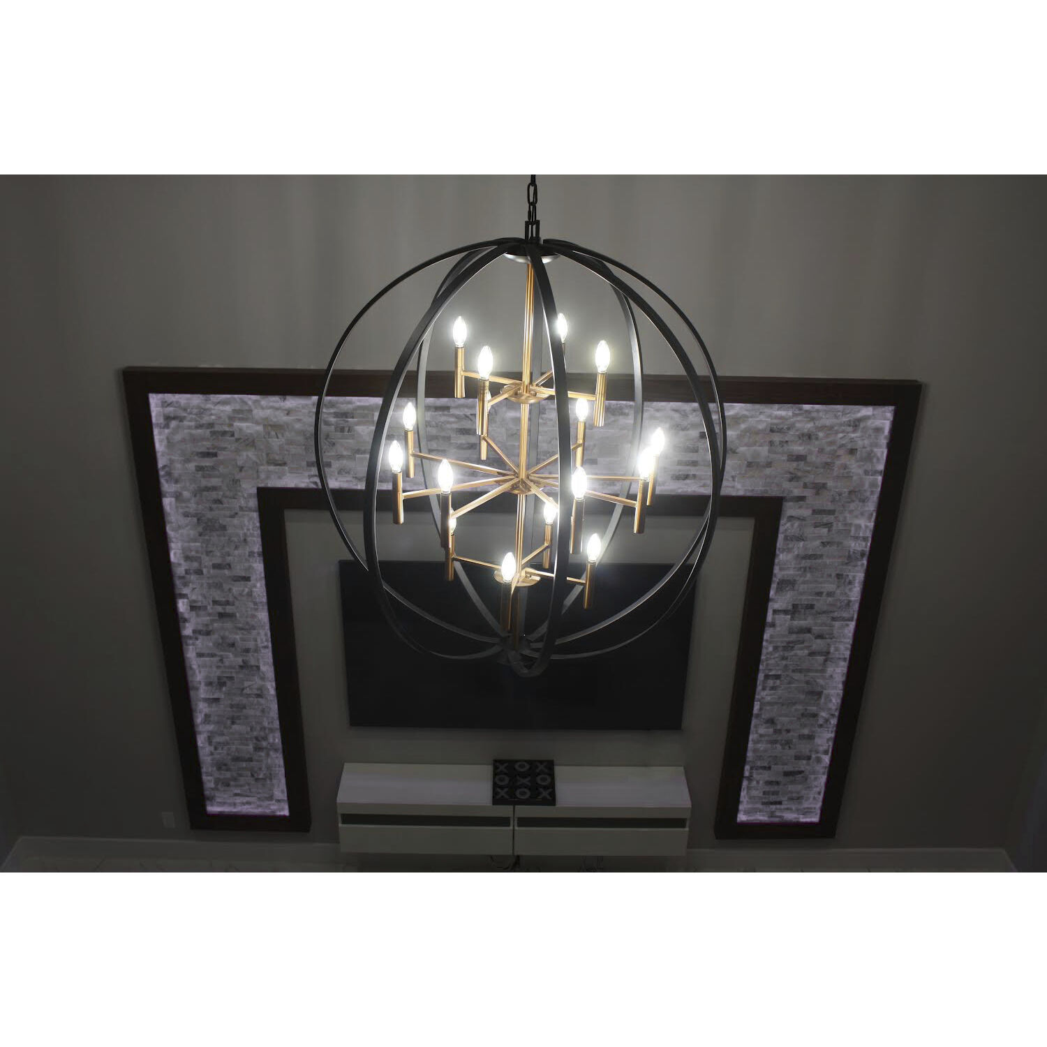 Euclid 16 Light 44 inch Spanish Bronze with Heirloom Brass Indoor Chandelier Ceiling Light