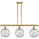 Ballston Farmhouse Rope LED 36 inch Satin Gold Island Light Ceiling Light in Clear Glass with White Rope, Ballston