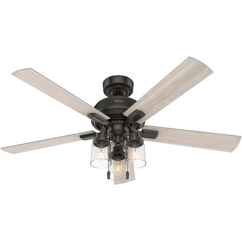 Hartland 52 inch Noble Bronze with Light Gray Oak Blades Ceiling Fan