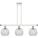 Ballston Athens LED 36 inch White and Polished Chrome Island Light Ceiling Light in Clear Glass, Ballston