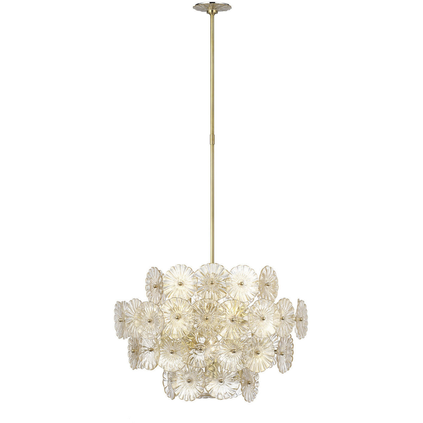 Julie Neill Gianna LED 24 inch Hand-Rubbed Antique Brass Chandelier Ceiling Light