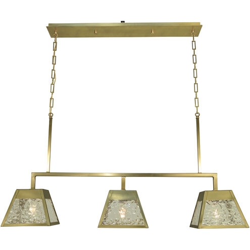 Avery 3 Light 44 inch Brushed Brass Island Chandelier Ceiling Light