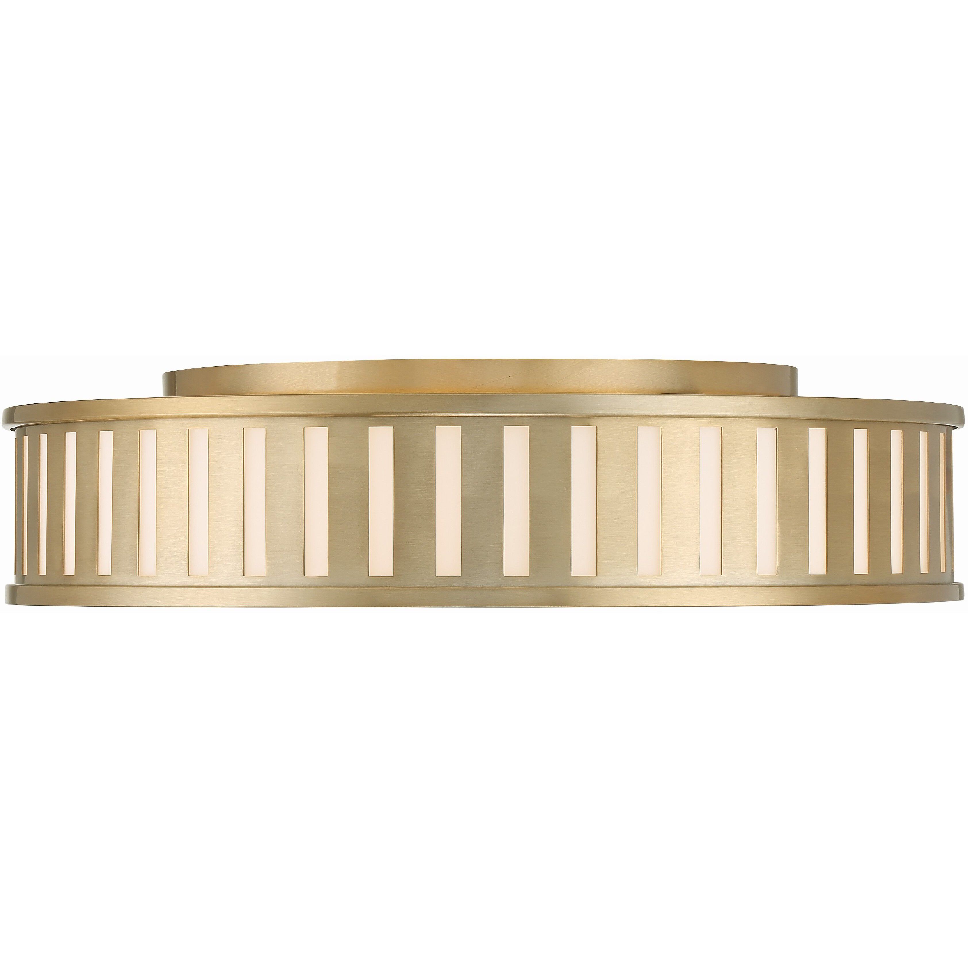 Kendal 4 Light 22.5 inch Vibrant Gold Flush Ceiling Light